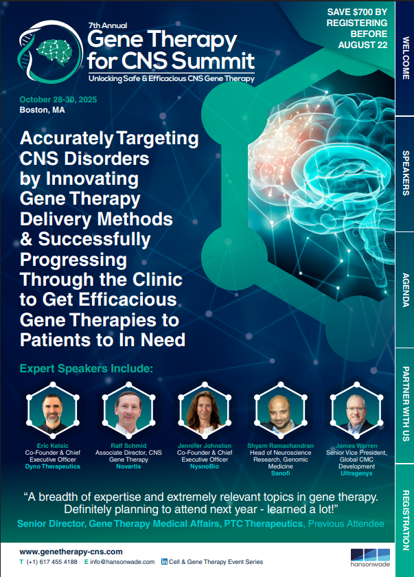 7th Gene Therapy for CNS Summit 2025 Brochure